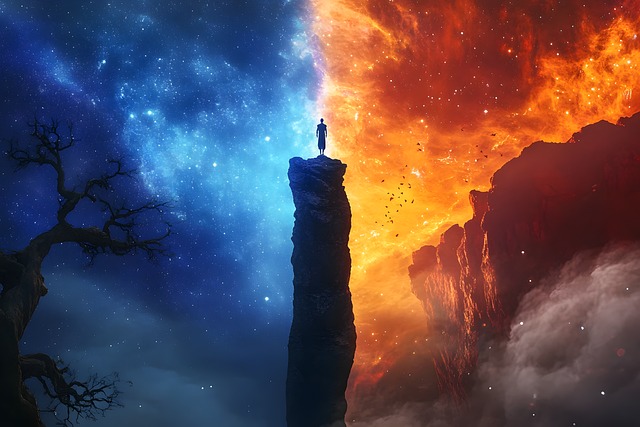 Download free HD stock image of Monk Balance Free monk balance cosmos illustration