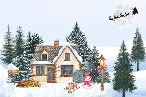 Jul, Kort, Vinter, Hyggelig, Julegave