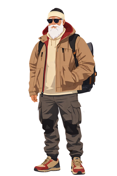 Download Modern Santa, Urban Santa, Delivery Santa. Royalty-Free Vector ...