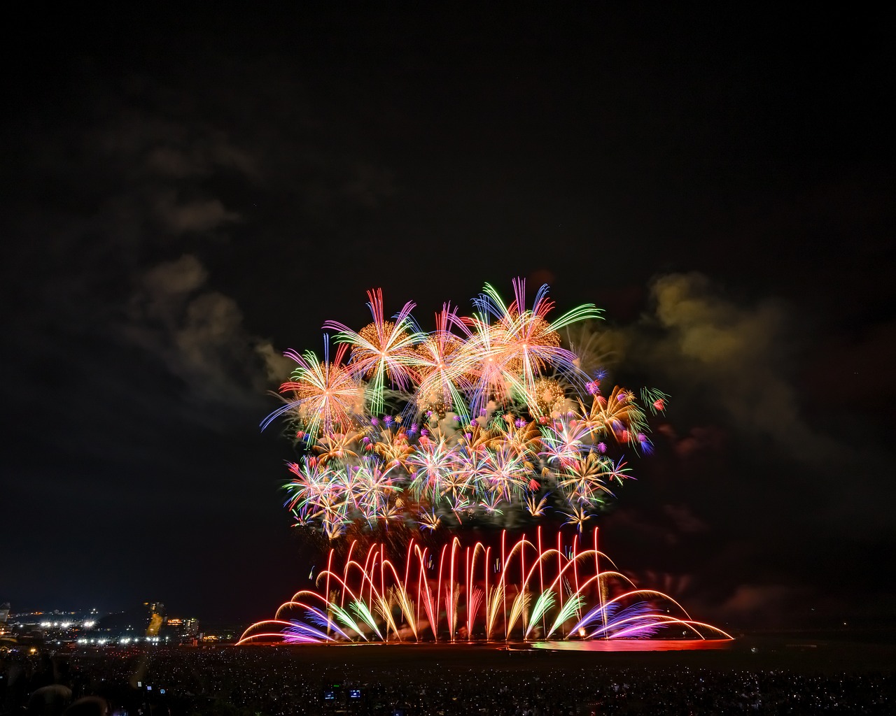 Fireworks Night Sky Colorful - Free photo on Pixabay