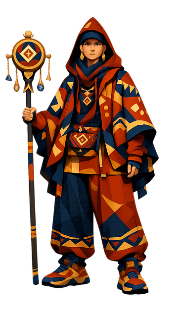 Free urban shaman character design fantasy illustration