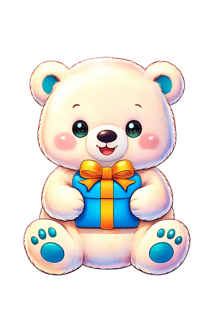 Free teddy bear cartoon animal festive illustration vector