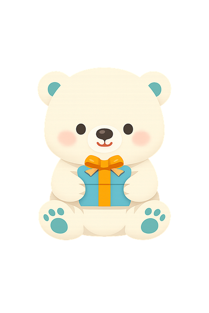 Free teddy bear cartoon animal festive illustration vector