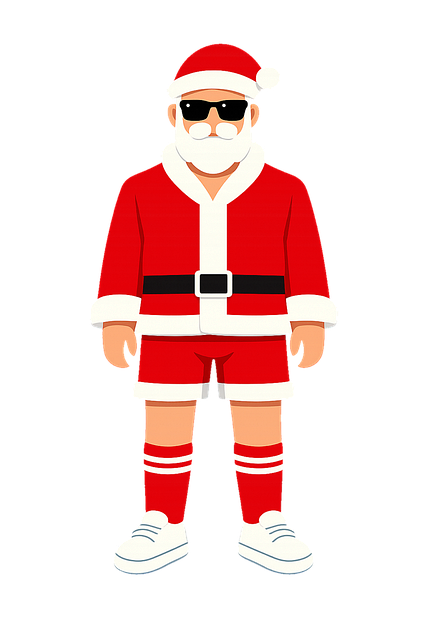 Free santa claus summer santa festive illustration vector