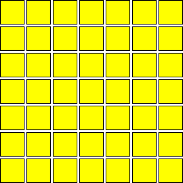 Cuadrícula, Amarillo, Cuadrado, Rellenar