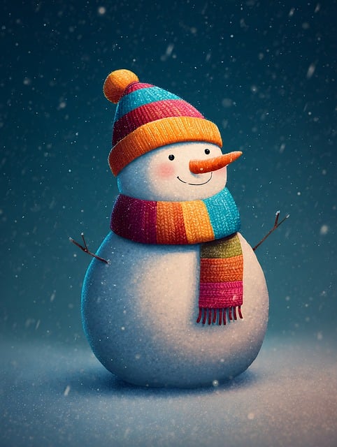 Free snowman snow nature illustration
