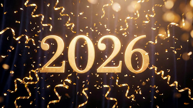 Free Golden Ribbon New Year Concept illustration and picture