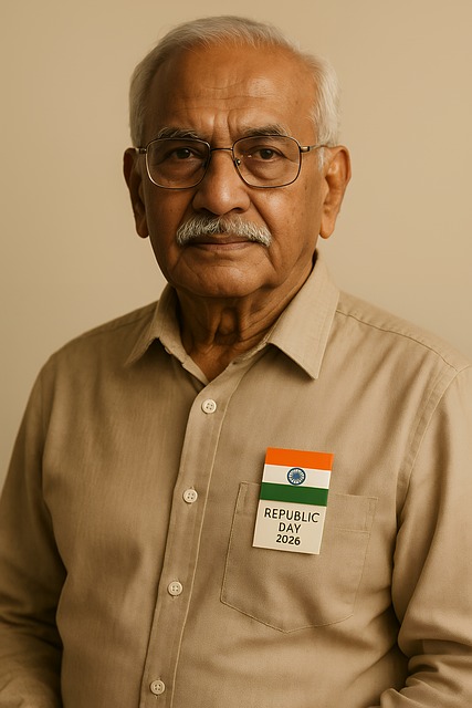 Índia, Retrato, Senior, Homem, Cidadão