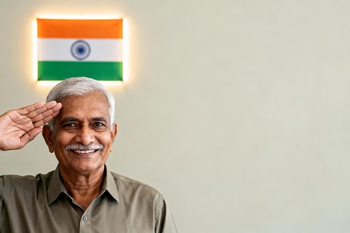Saudação, Patriotismo, Senior, Retrato
