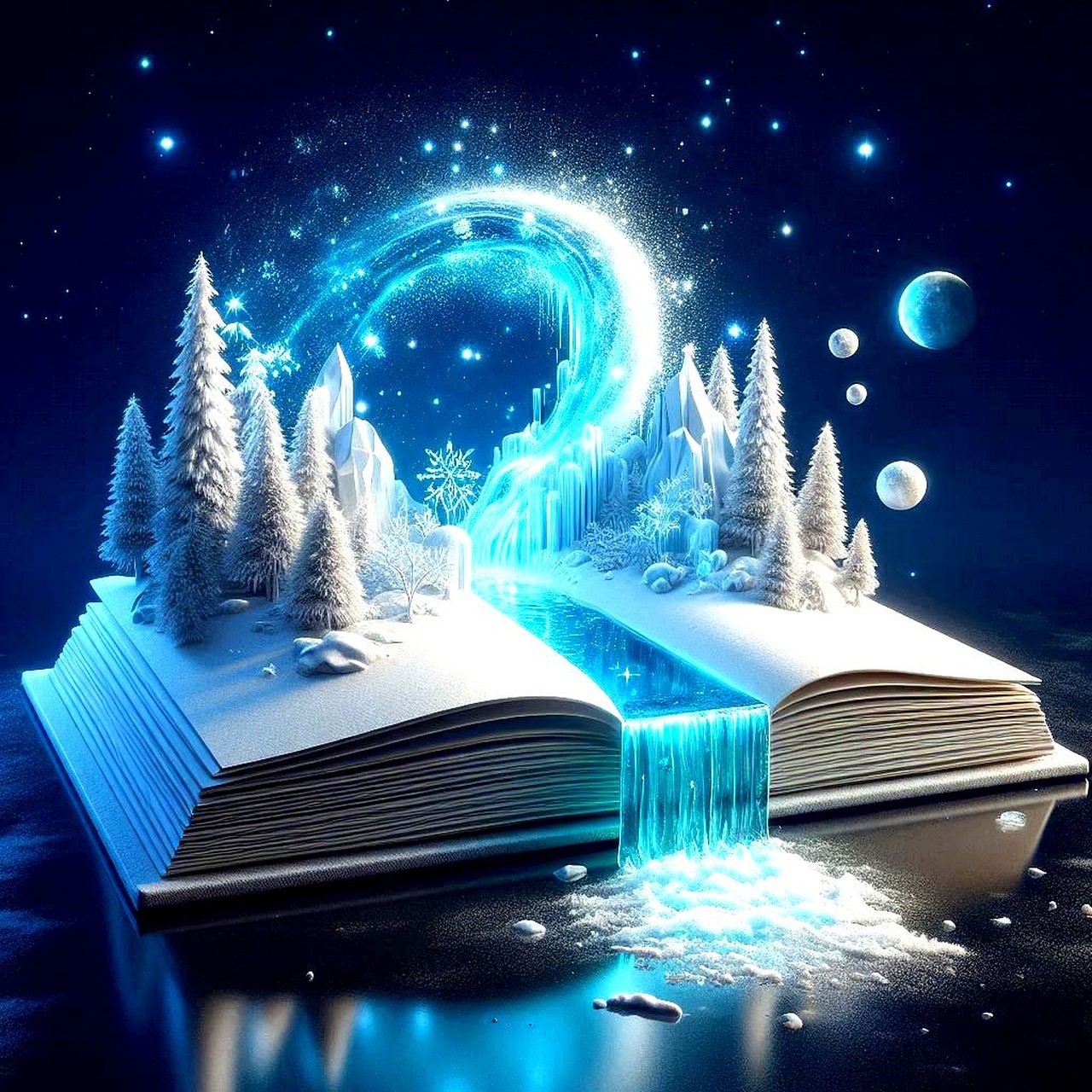 Download free HD stock image of Book Fantasy Free book fantasy winter illustration