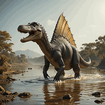 Free Spinosaurus African Dinosaur illustration and picture