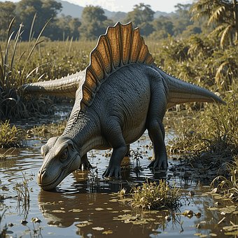 Free Ouranosaurus African Dinosaur illustration and picture