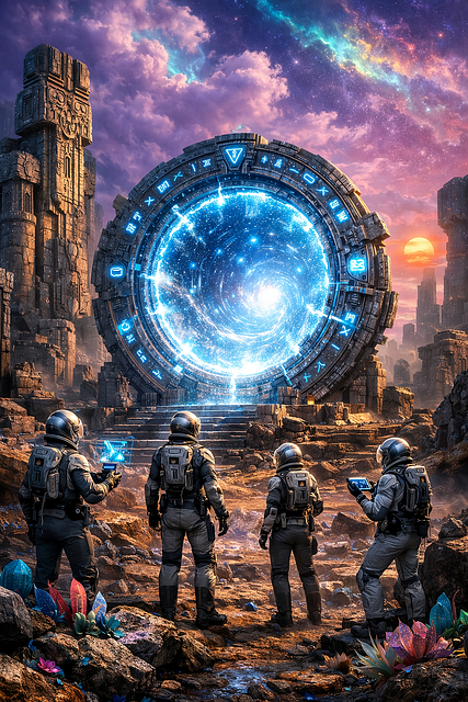 Free stargate alien portal ancient gateway illustration
