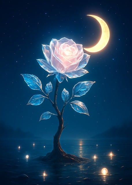 Free rose romantic pink illustration