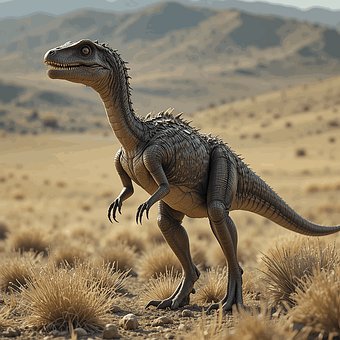Free Velociraptor Feathered Dinosaur illustration and picture