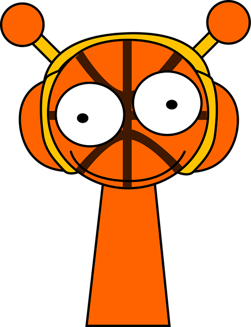 Free Cartoon Basketball vector and picture