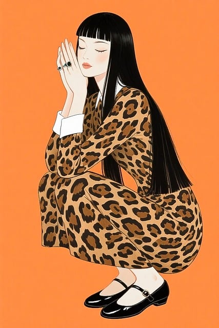 Mode Illustratie, Luipaard Print