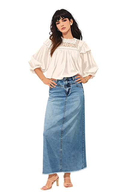 Free fashion illustration elegant woman boho style vector