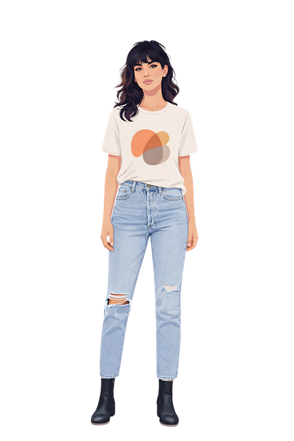 Free fashion illustration casual outfit modern woman illustration