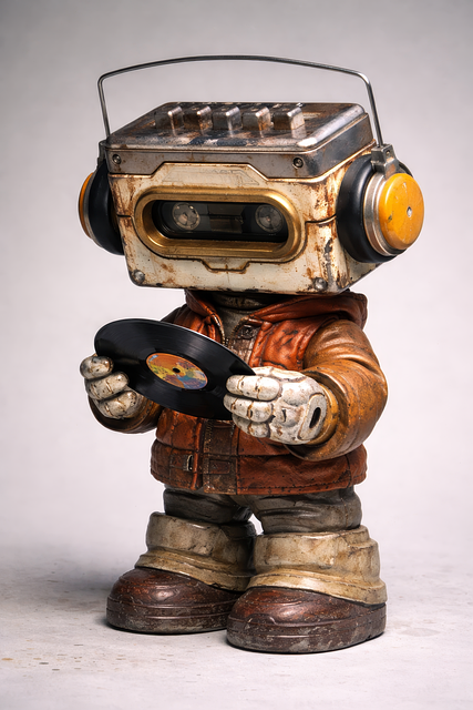 Download free HD stock image of Retro Robot Vintage Toy Free retro robot vintage toy vinyl record illustration