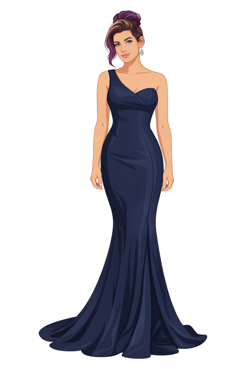 formal dress vector Beautiful girl character in formal dress. 24287747 Vector Art at Vecteezy