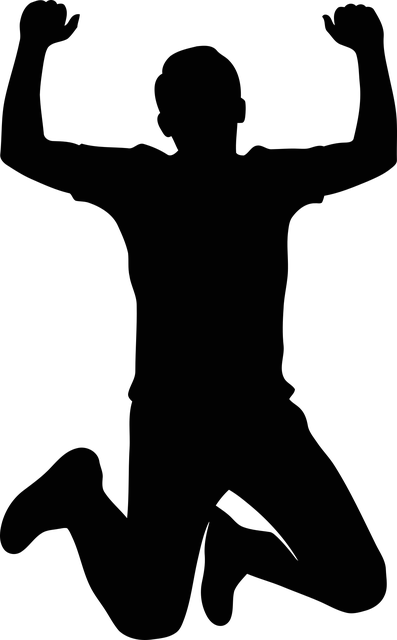 Free silhouette jumping man vector