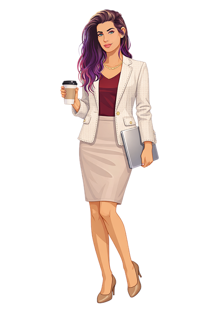 Free businesswoman illustration professional woman elegant office style vector