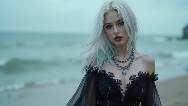 Behang, Vrouw, Portret, Model