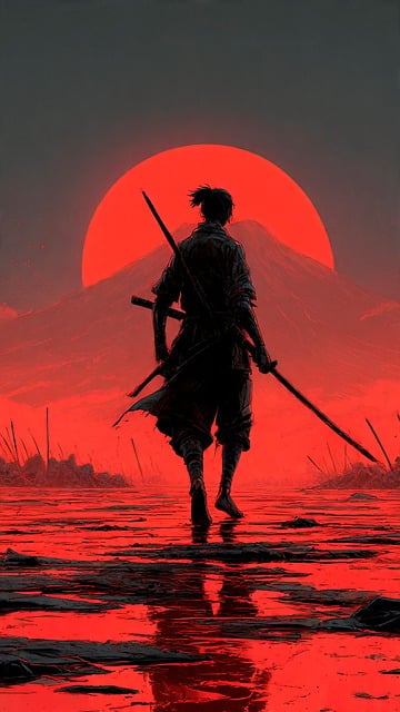 Free anime samurai japan illustration