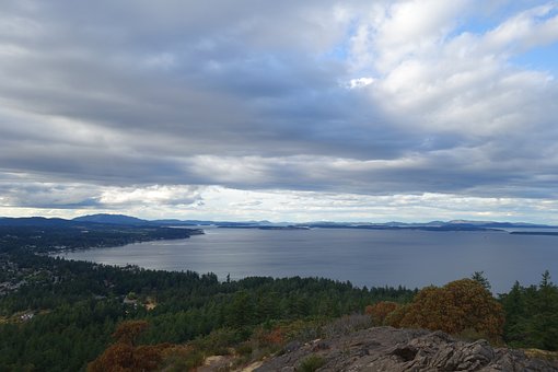 Natur, Landskab, Bjerge, Hav, Canada