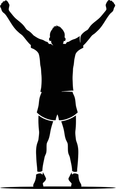 Free silhouette triumph success vector