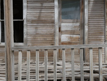 Verlassen, Haus, Tür, Fenster, Farbe