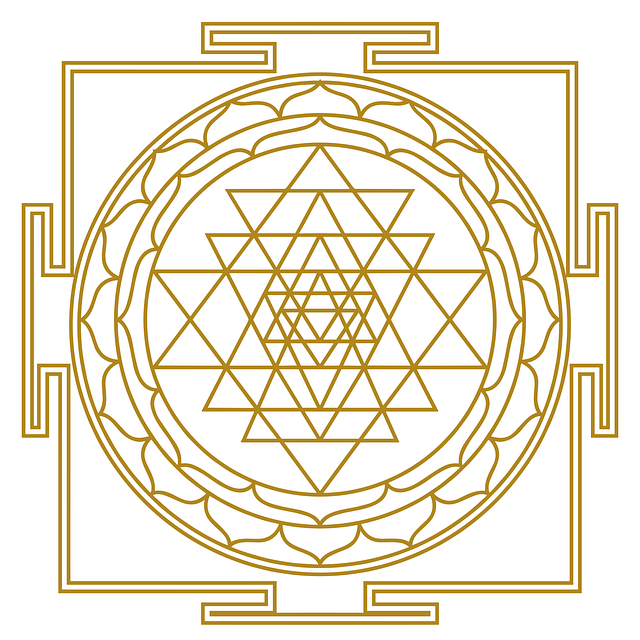 Free sri yantra sacred geometry mandala vector