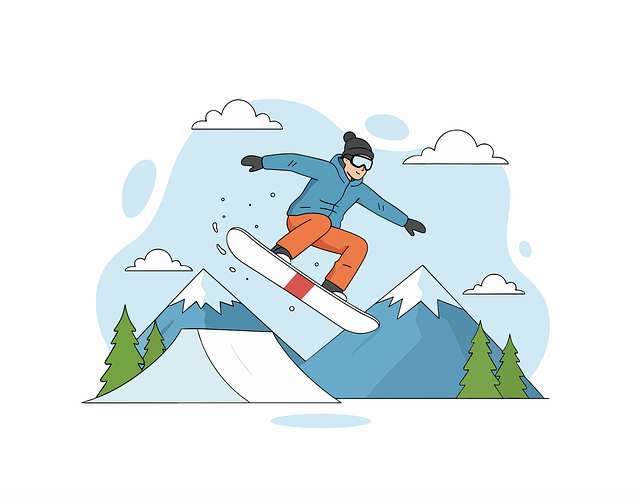 Free snowboarder snowboarding winter extreme sports vector