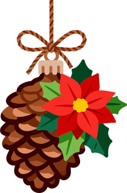 Free Christmas Pinecone vector and picture