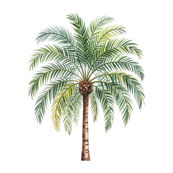 Free Palm Tree Watercolor illustration and picture