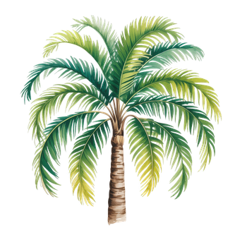Free Palm Tree Watercolor illustration and picture