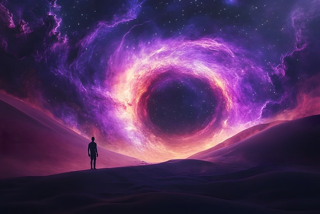 Free traveler portal desert illustration