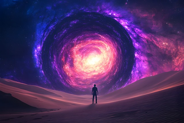Free traveler portal desert illustration