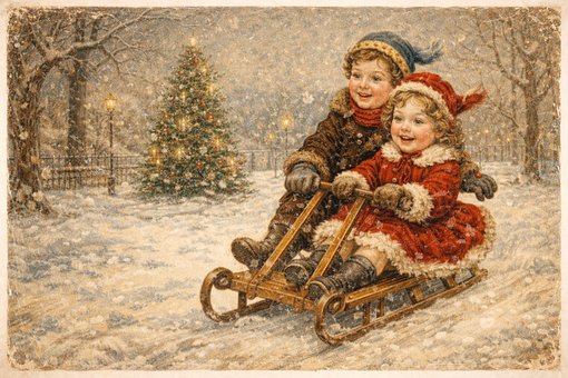 Free Victorian Christmas illustration and picture