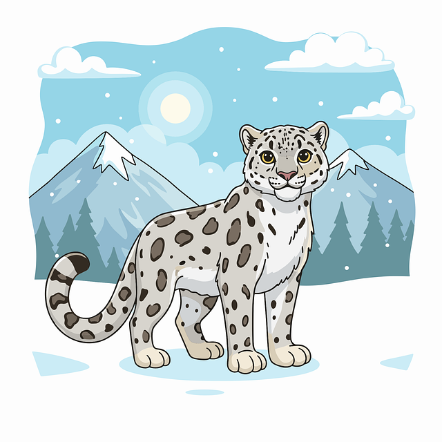 雪豹豹雪地猫- 免费矢量图形Pixabay