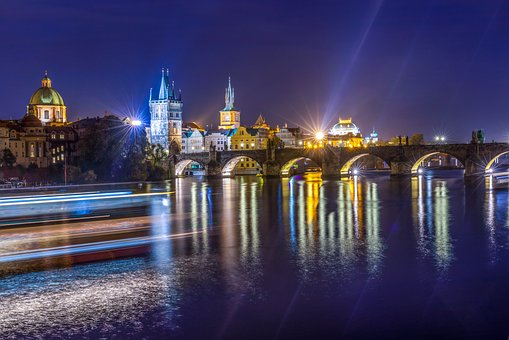 Ponte, Carlos, Praga, Vltava, Lâmpada