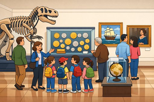 Museum, Udstilling, Dinosaur, Børn