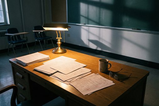 Lehrer Korrigiert Arbeiten