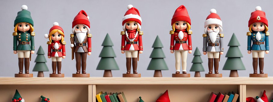 Weihnachten, Figuren, Puppen, Das Regal