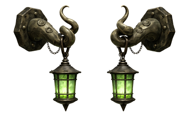 Free gothic lantern medieval lantern fantasy lamp illustration