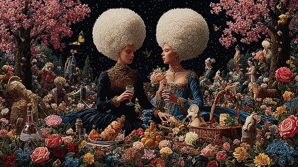 Free Fantasy Blossoming Trees illustration and picture