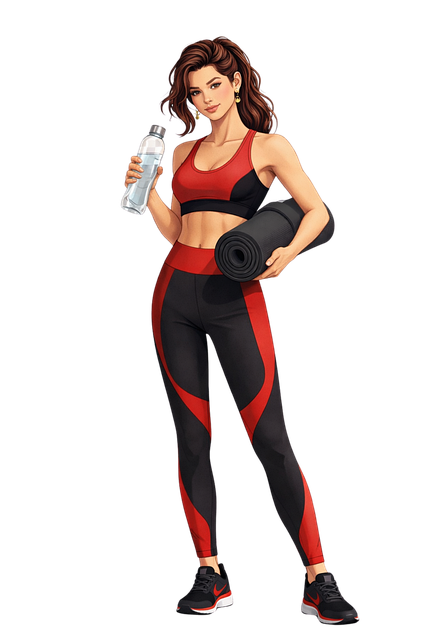 Free fitness woman workout illustration healthy lifestyle vector