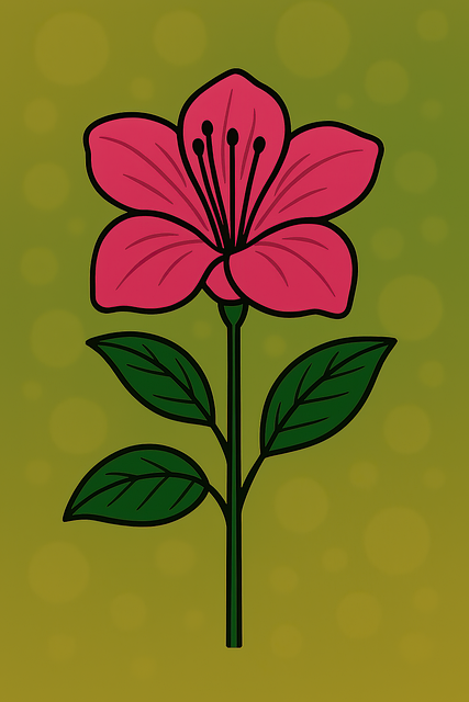 Free azalea nature plant illustration