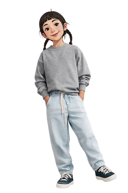 Free cute girl child kid illustration